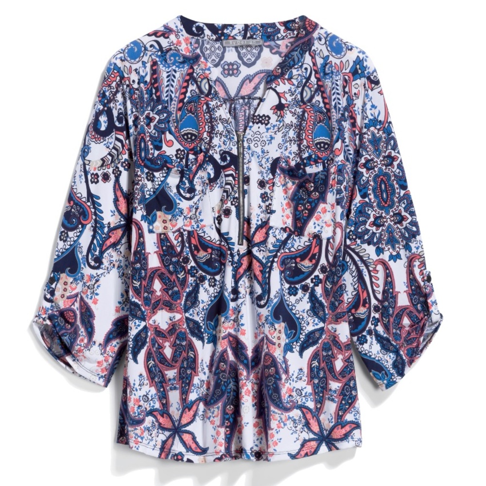 By Design Wandel Zipper Knot Top 2X